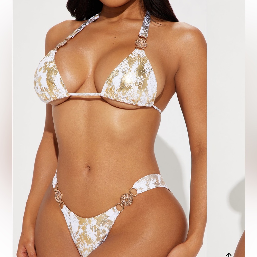 Gold and White Bikini Set NEW